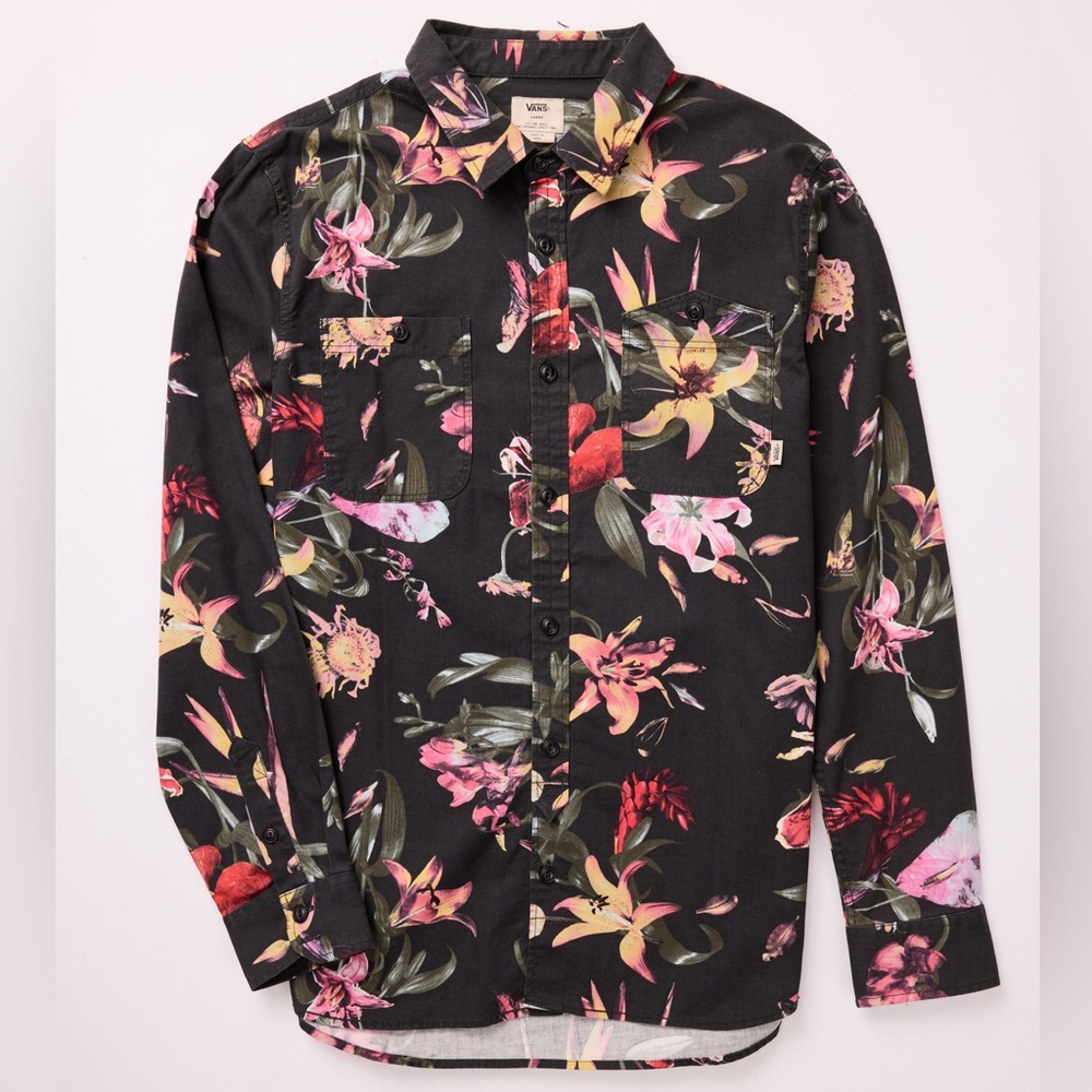 Vans Floral Print Button Down Large (new w/o tags)